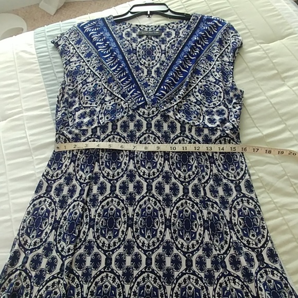Jones New York blue print dress - Picture 7 of 8